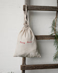 Merry Xmas Pouch Linen Bag