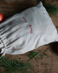 Merry Xmas Pouch Linen Bag