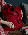 Snowflake Pouch Linen Bag