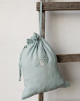 Bunny & Snowberry Pouch Linen Bag