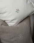 White Christmas Linen Pillowcase