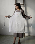 Fog Grey Traditional Linen Apron