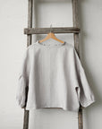 Fog Grey Romantic Linen Tunic