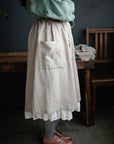 Natural Christmas Linen Apron Skirt