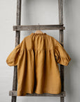 Mustard Parachute Linen Dress