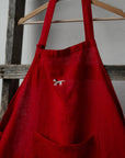 Strawberry Traditional Linen Apron
