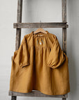 Mustard Parachute Linen Dress