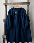 Navy Blue Parachute Linen Dress