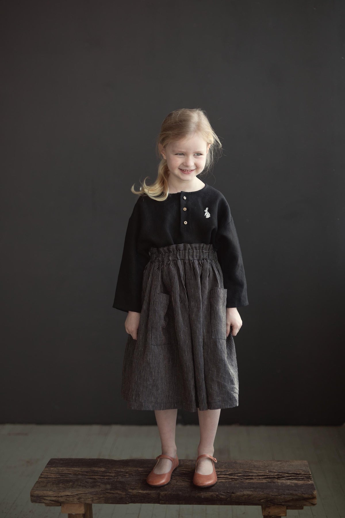 Black Long Sleeve Henley Linen Shirt