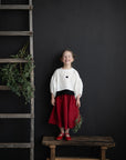 White Balloon Linen Top