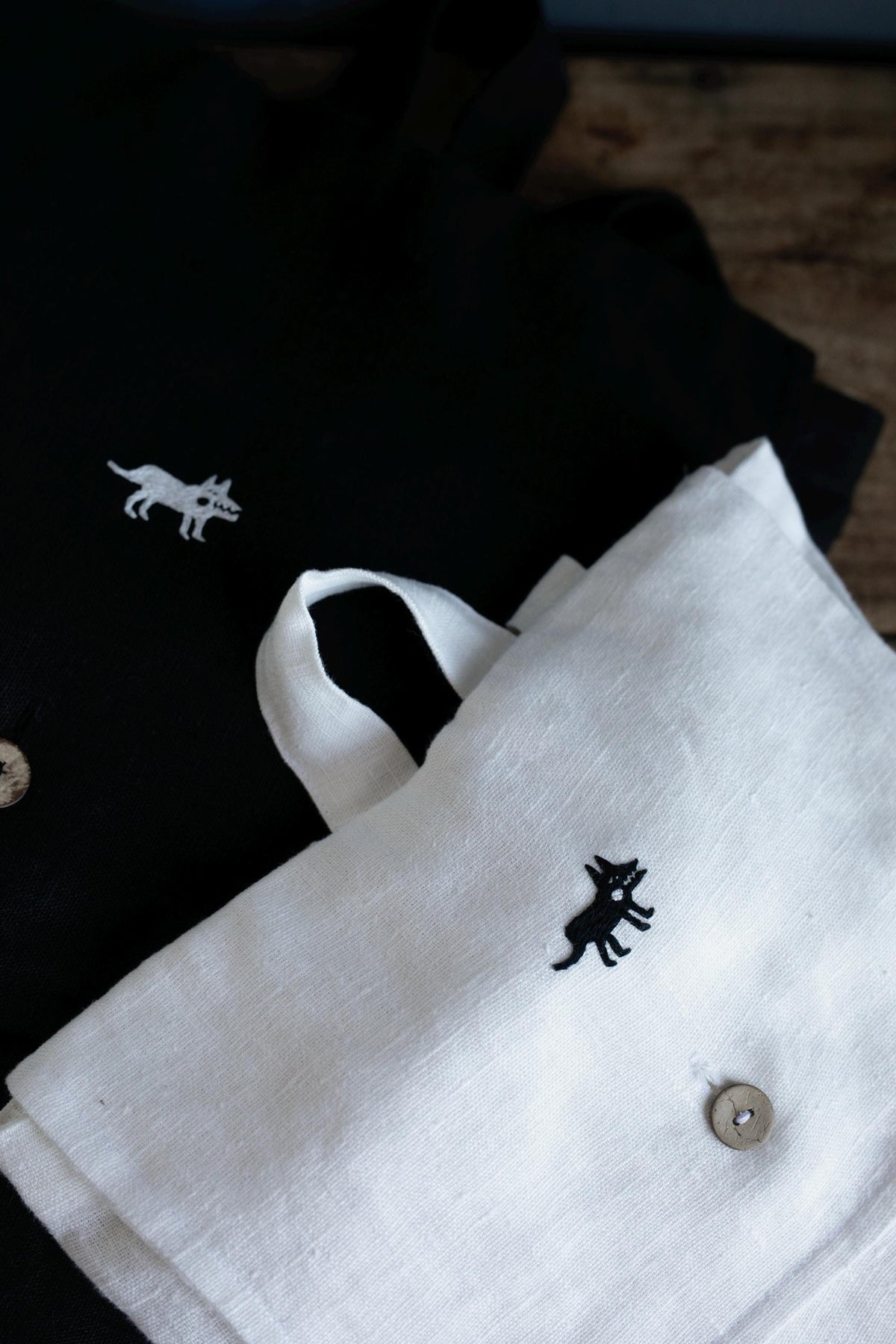 Black Linen Backpack