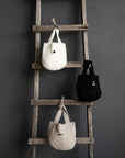 Natural Mini Round Linen Bag