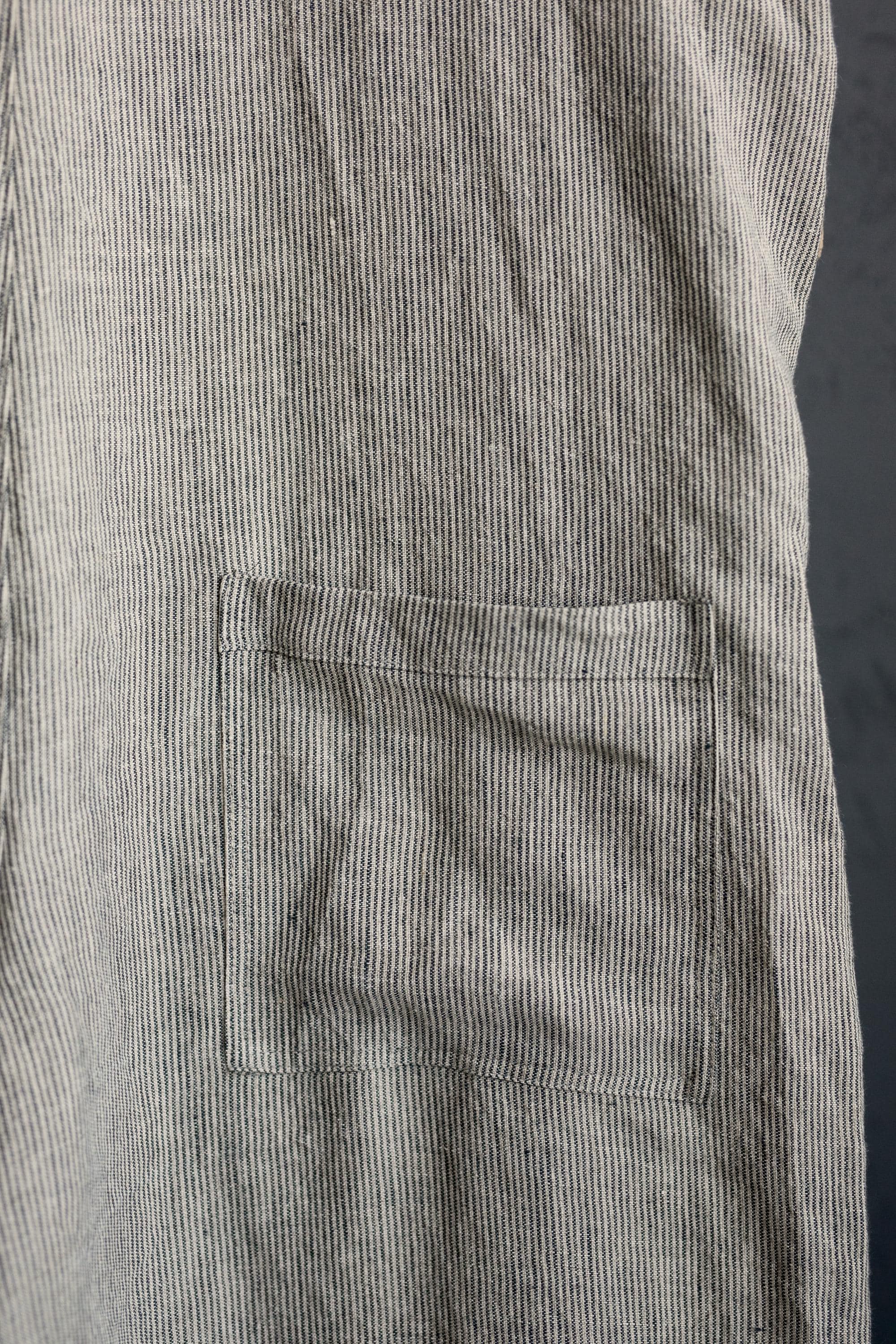 B&amp;W Stripe Linen Overalls