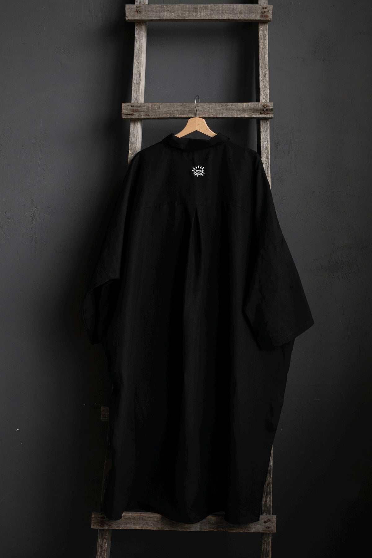 Black Linen Shirt Dress