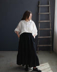 White 3/4 Linen Shirt