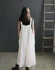 White Linen Overalls