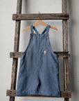 Dusty Blue Linen Overalls