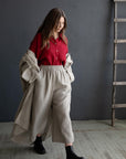 Cherry 3/4 Linen Shirt