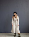 Natural Jane Austen Linen Coat, Sizes S & L (STOCK)