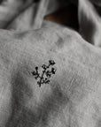 Natural Small Round Linen Bag