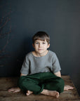 B&W Stripe Linen T-Shirt, 5-6 years (STOCK)