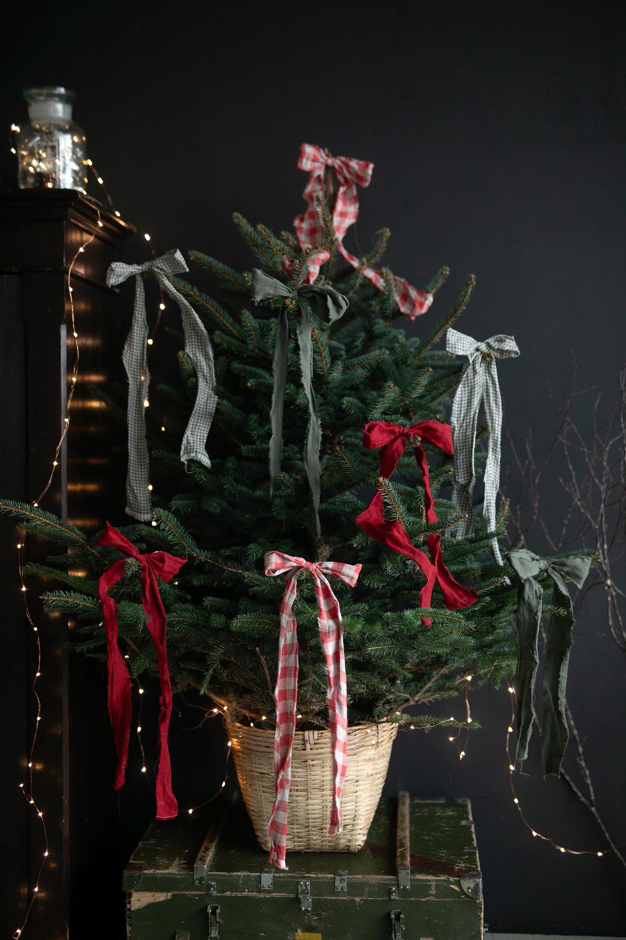 Festive Linen Ribbon Set