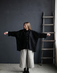 Black Long Linen Shirt