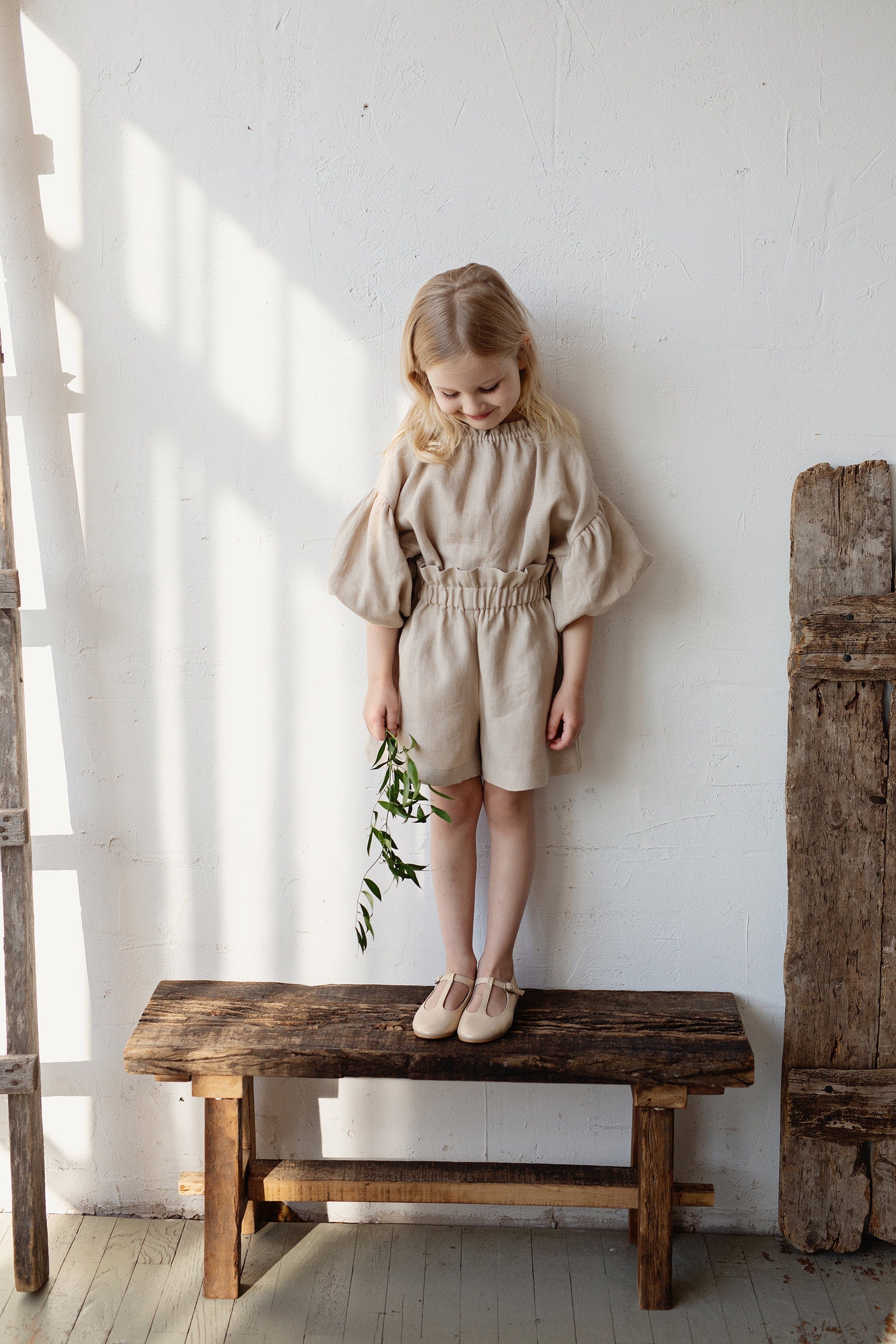 Sand Parachute Linen Tunic, Size 4-5 years