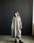 B&W Stripe Linen Shirt Dress