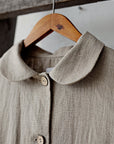 Natural Classic Linen Coat, Size XL (STOCK)
