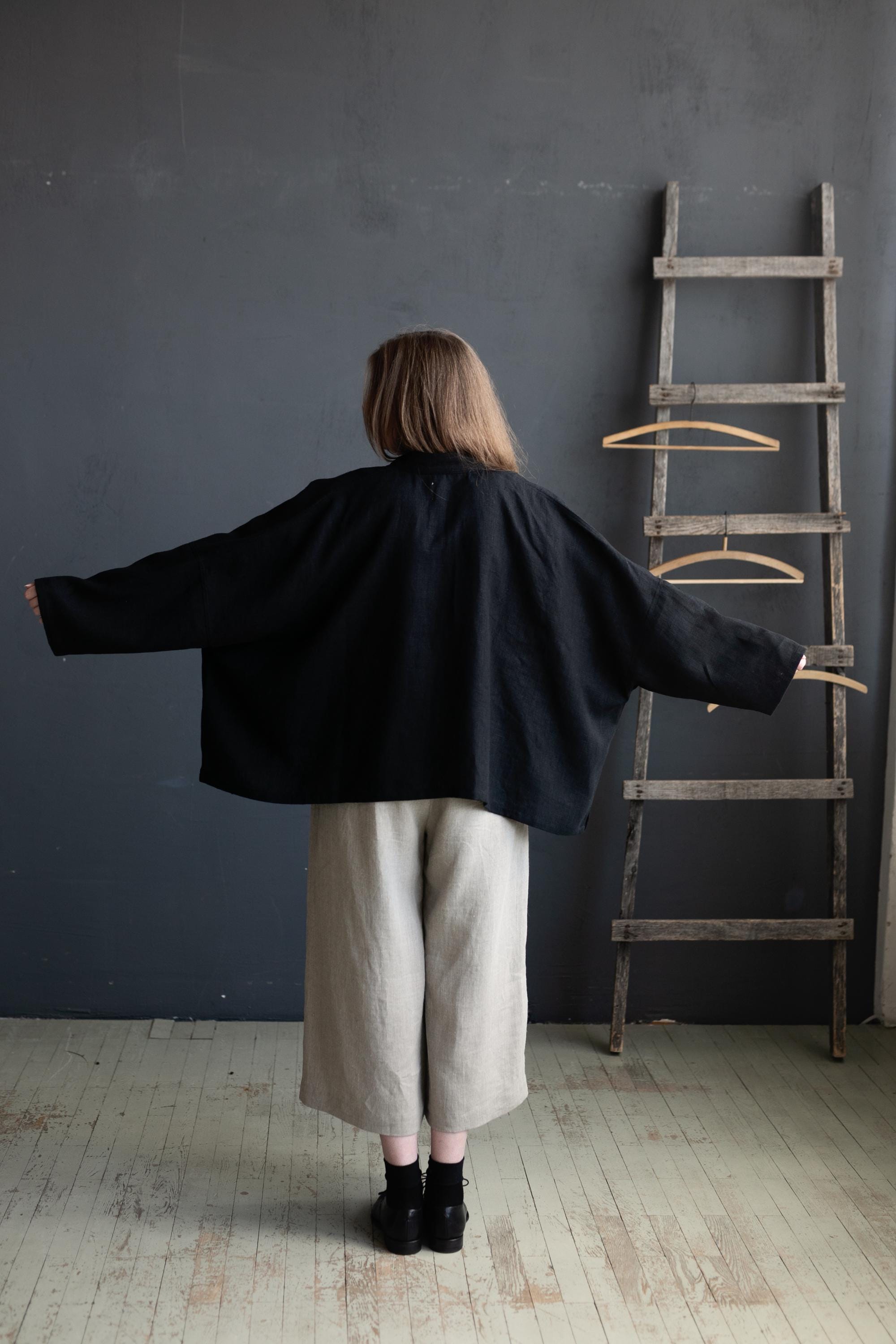 Black Tokyo Linen Jacket