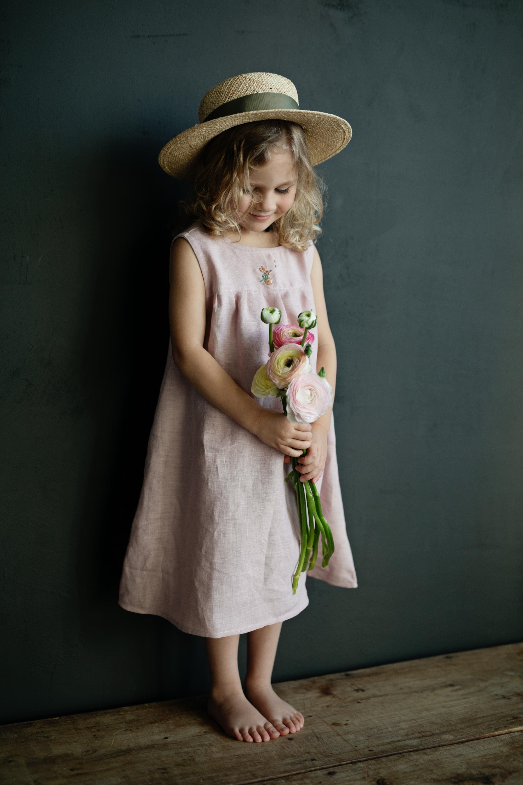 Baby Pink Violet Linen Dress – allthebeautifullinen