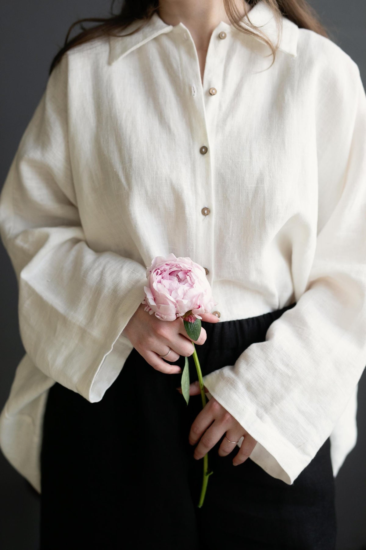 White Long Linen Shirt