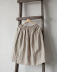 Natural Classic Midi Linen Skirt, Size S (STOCK)