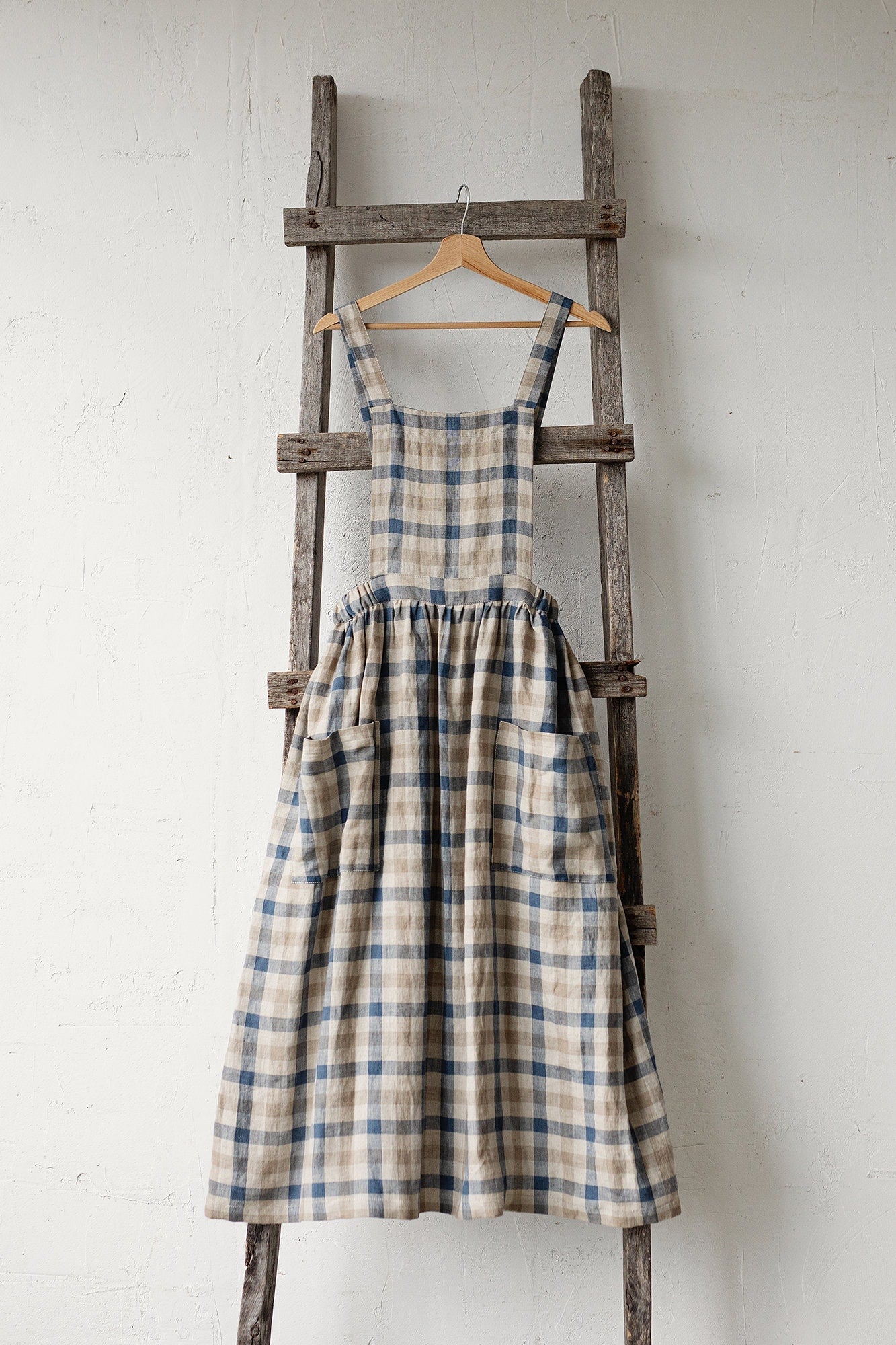 Beach Festive Cottage Linen Dress, Size XL (STOCK)