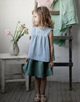 Baby Blue Sleeveless Linen Tunic