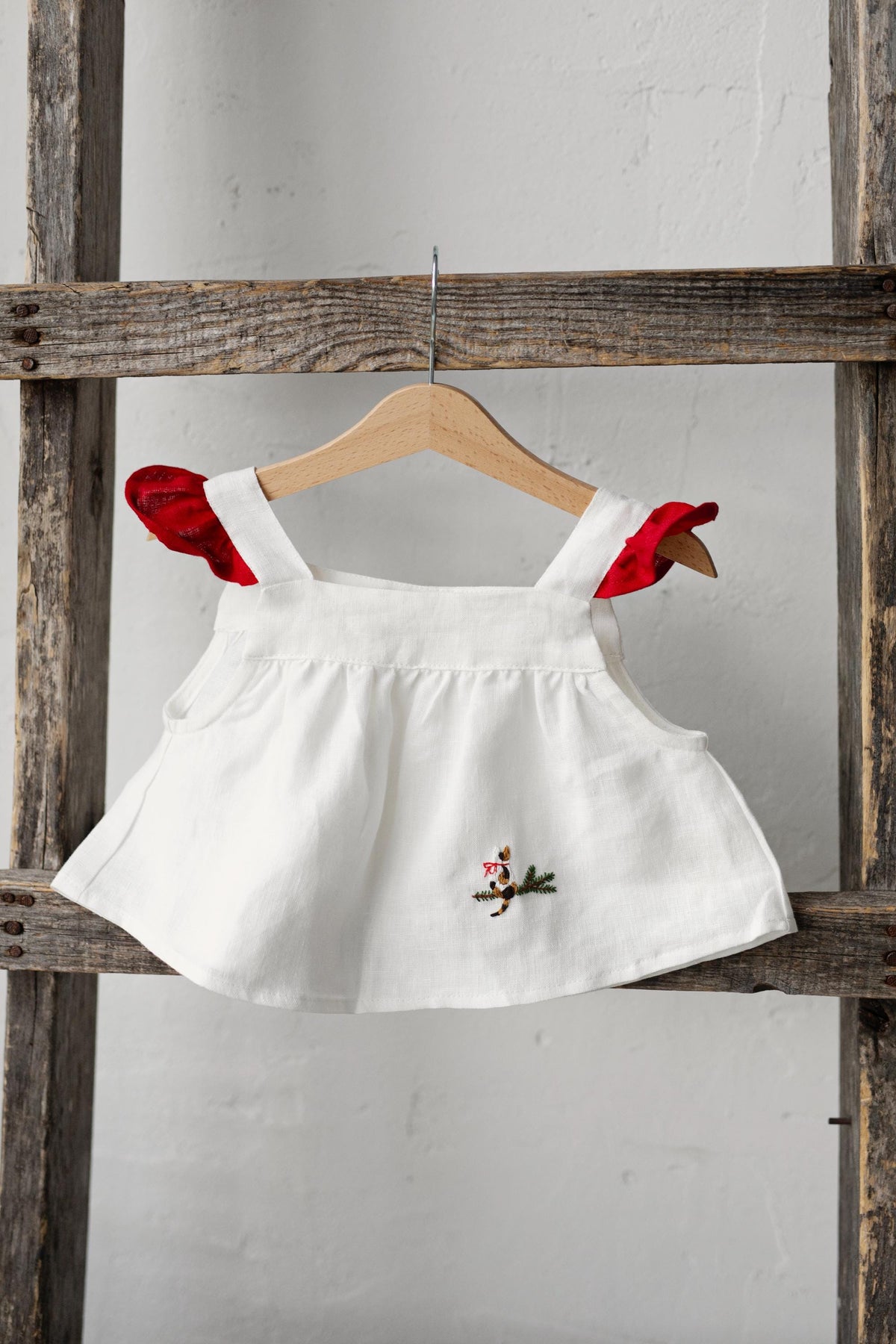 White Sailor Retro Linen Shirt