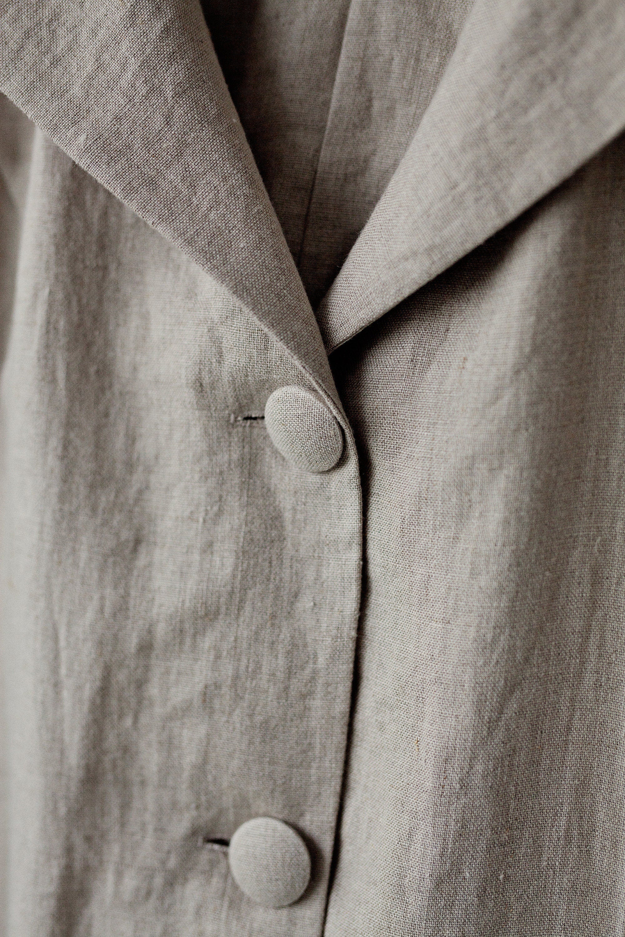 Natural Jane Austen Linen Coat, Sizes S &amp; L (STOCK)