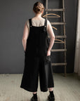 Black Linen Overalls