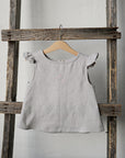 Fog Grey Linen Shirt with Wings