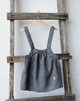 Charcoal Sirena Linen Pinafore