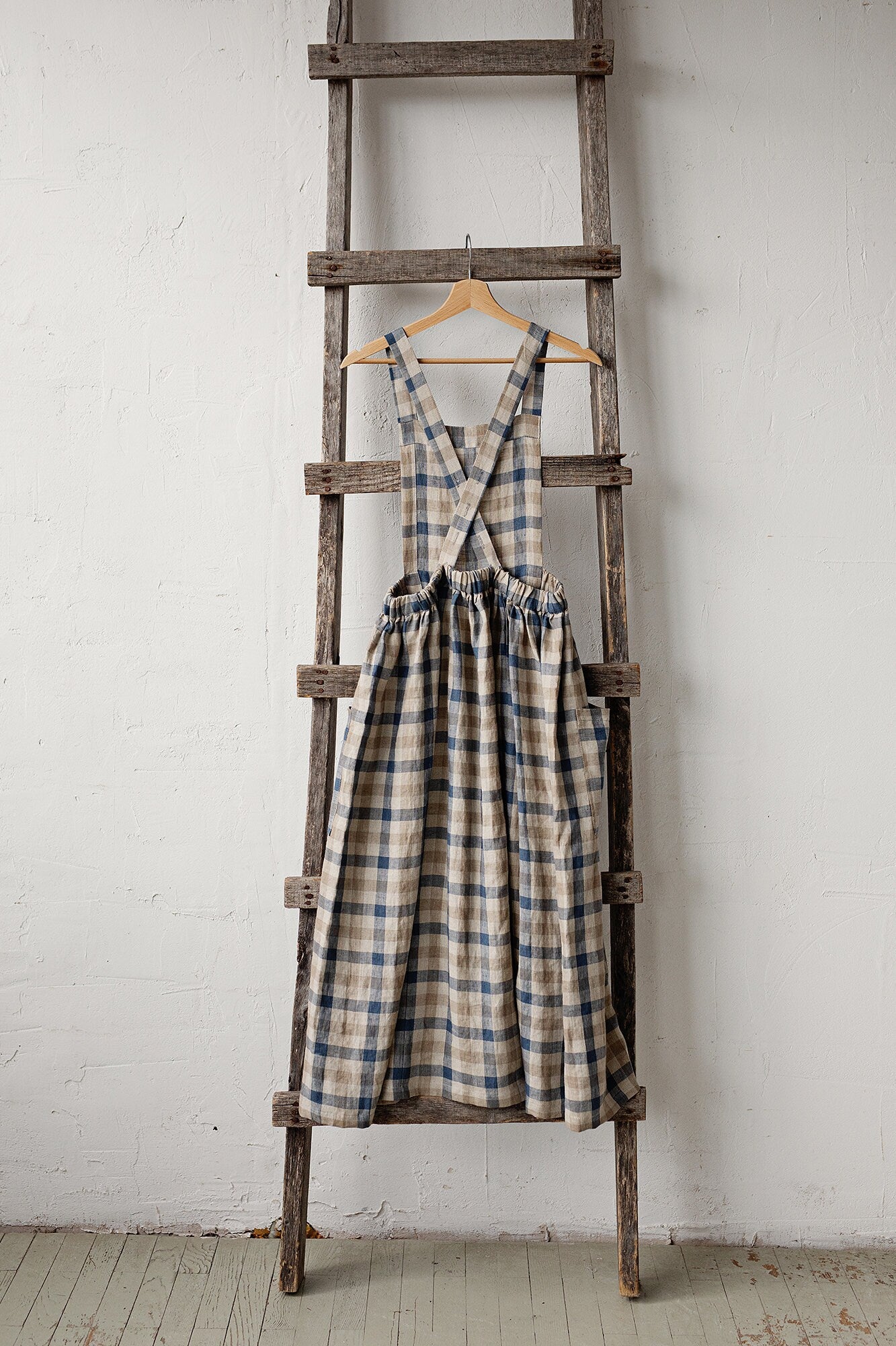 Beach Festive Cottage Linen Dress, Size XL (STOCK)