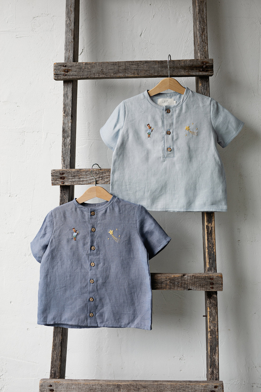 Sky Blue Short Sleeve Button Shirt