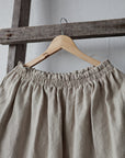 Natural Classic Midi Linen Skirt, Size S (STOCK)