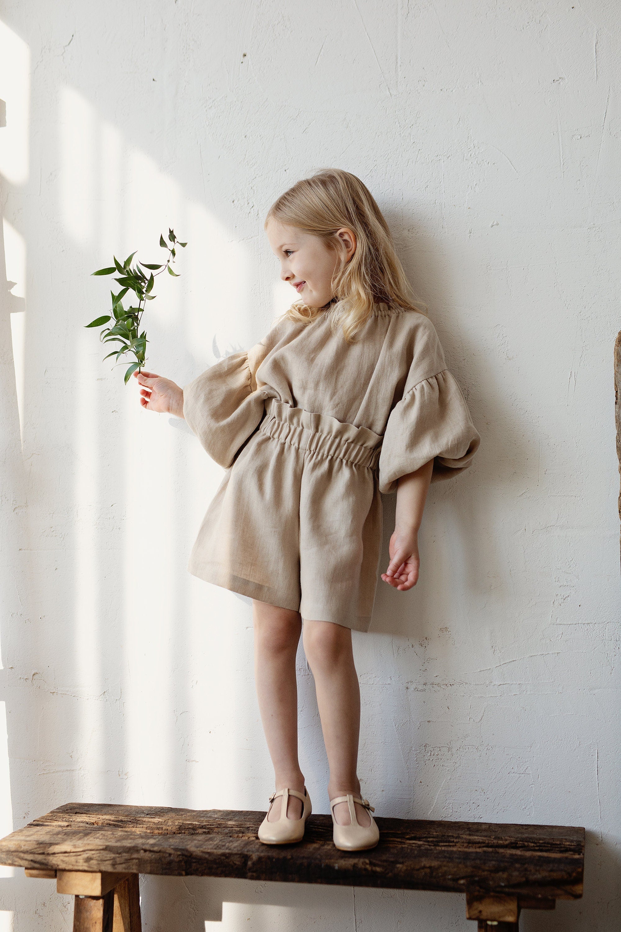Sand Parachute Linen Tunic, Size 4-5 years