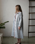 Baby Blue Classic Linen Coat