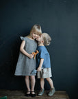 Grey gingham Fairy Linen Dress