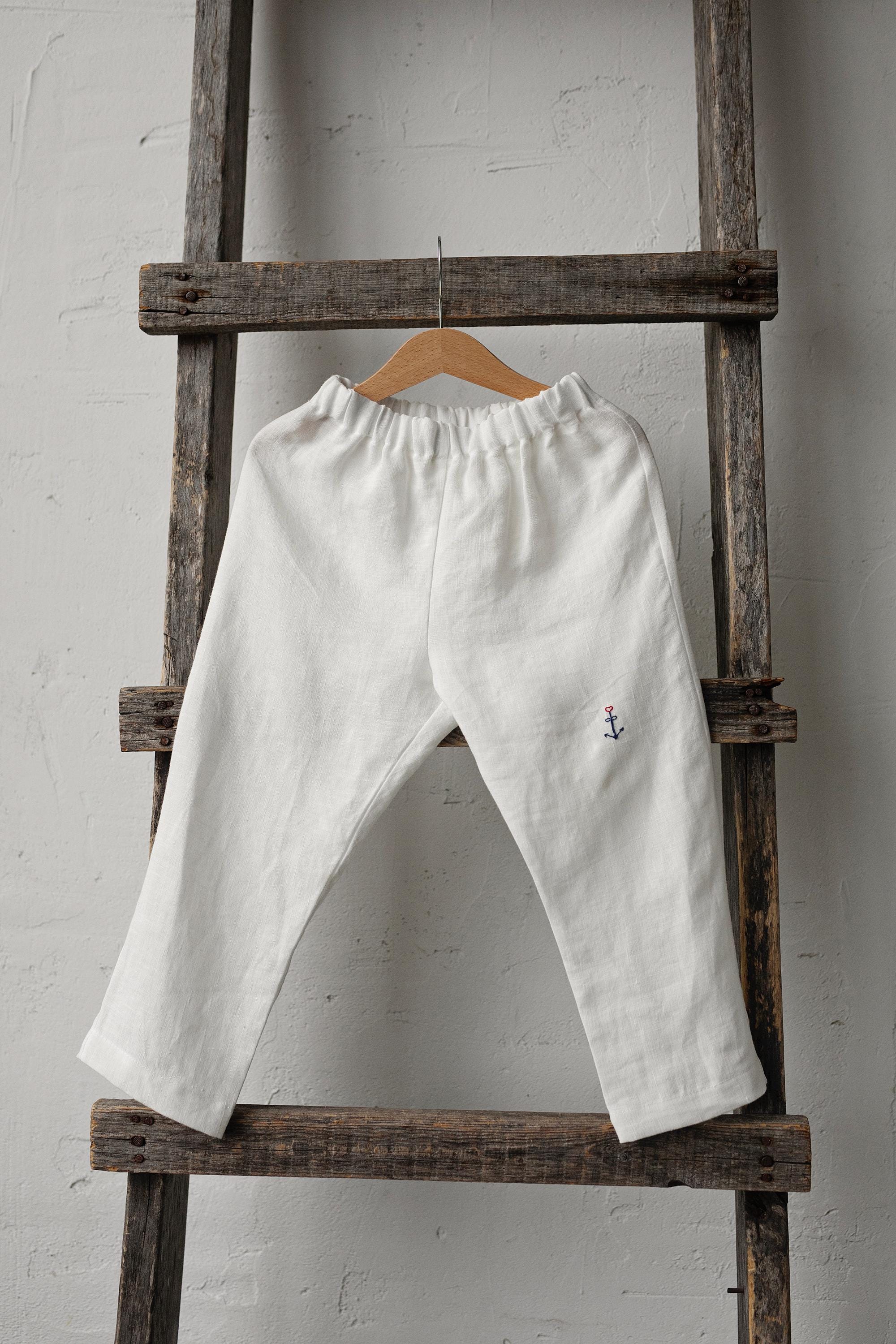 White Sailor Linen Pants