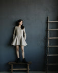 Natural Short Fitted Linen Dress