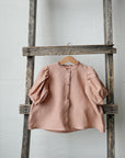 Dusty Rose Ruffle Candy Linen Shirt